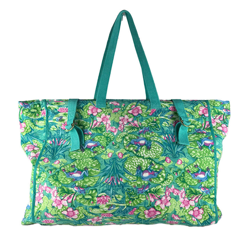 Hermes HERMES Tote Bag Handbag Canvas Green Men's Women's z10905